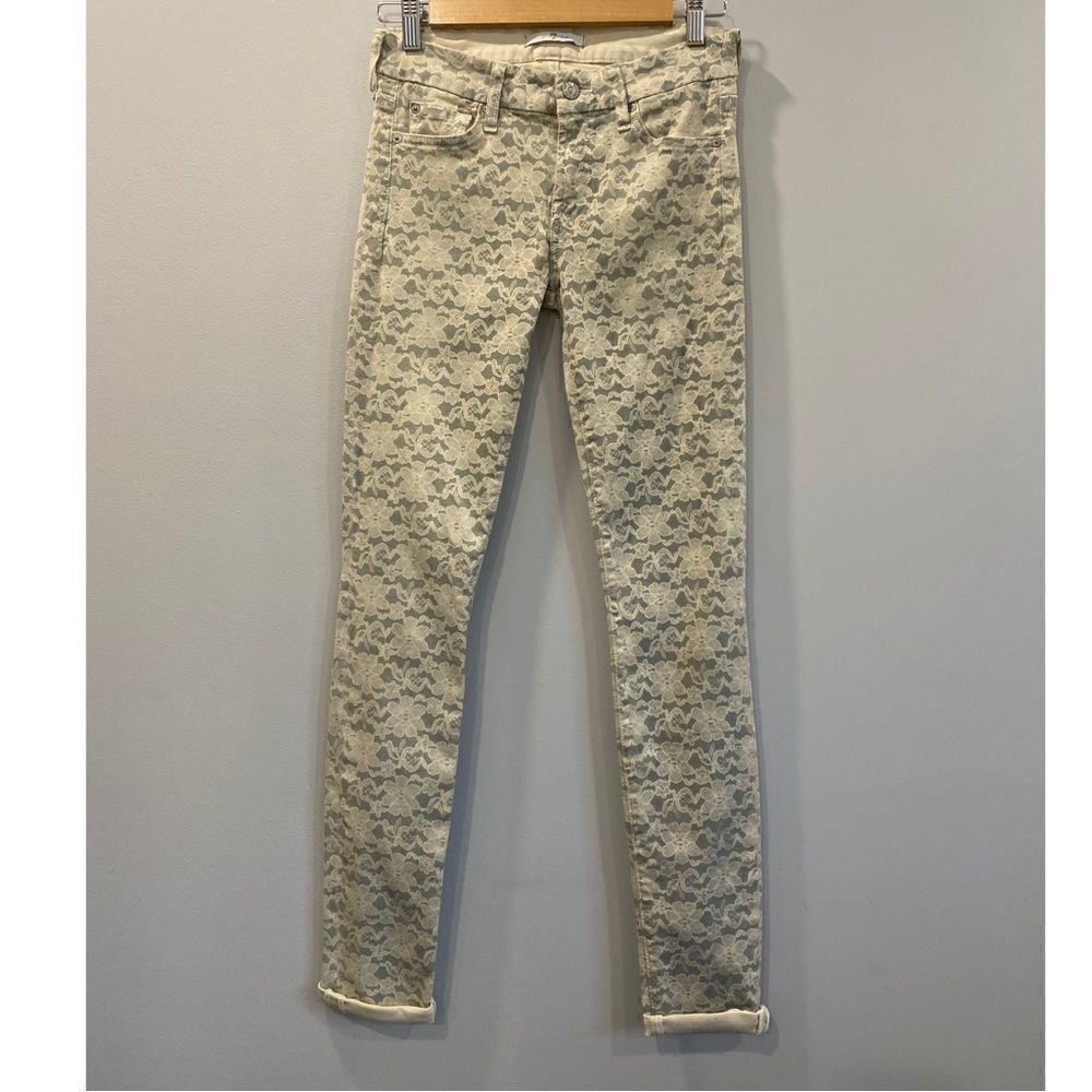 7 For All ManKind Floral Skinny Jeans